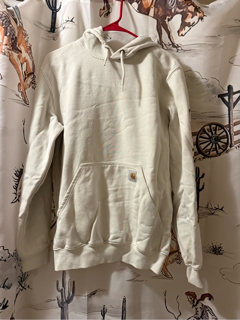 Carhartt Cream Hooded Pullover Sweatshirt